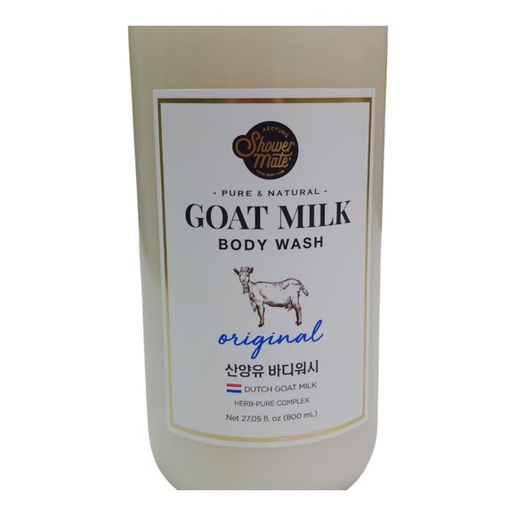 Aekyung Shower Mate Goat Milk Body Wash Jumbo Gentle & 27oz Original Scent - Picture 2 of 5